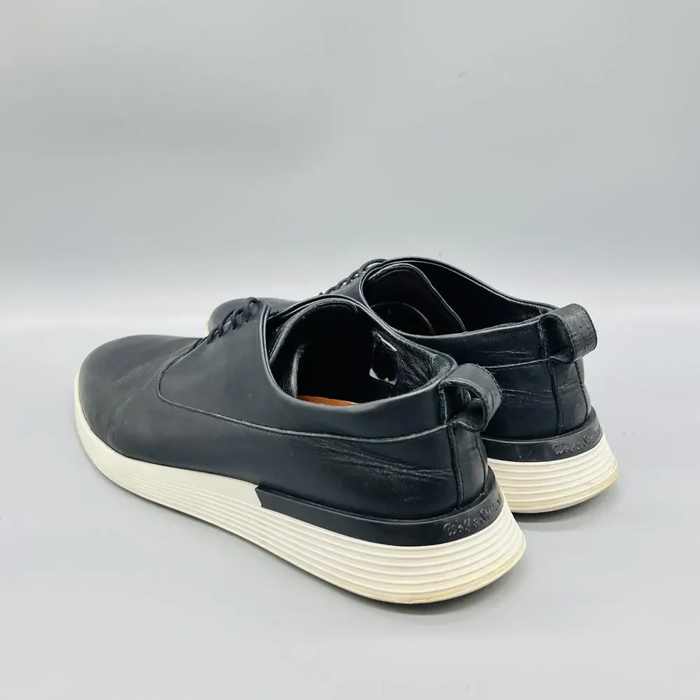 Wolf & Shepherd Shoes Mens 11 Black Leather Low Top Casual Sneakers Comfort